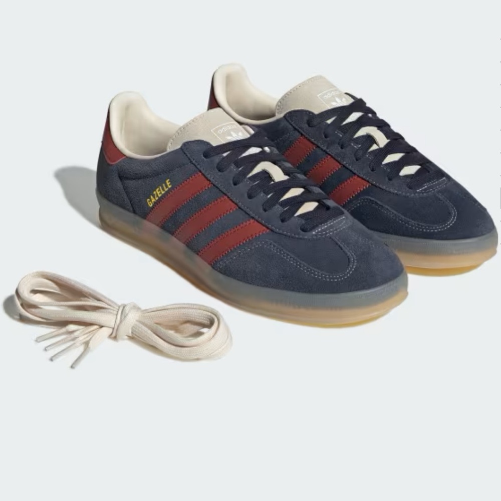 Adidas Gazelle Indoor Navy and Burgundy Shoes NWT